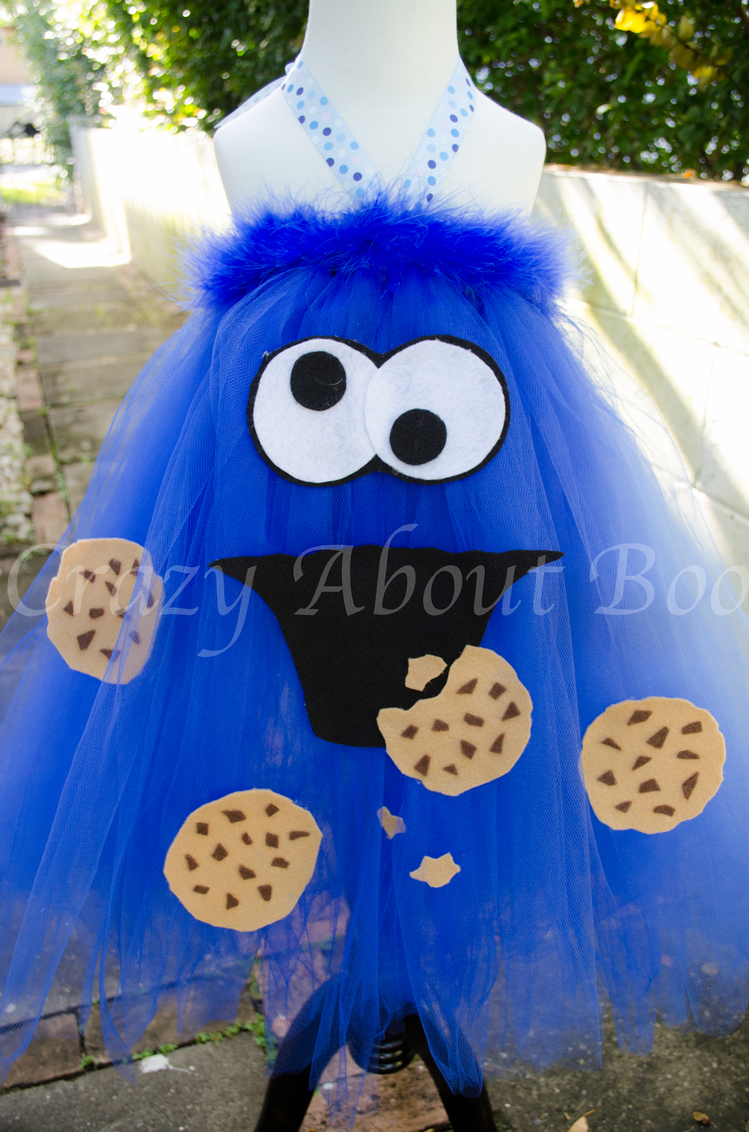 Sesame Street inspired Cookie Monster Tutu Dress Halloween Costume